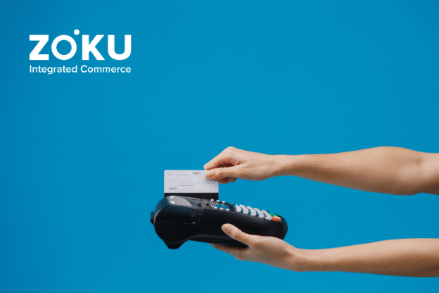 Hand using card reader device